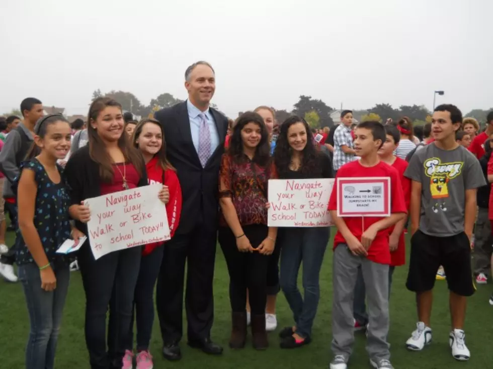 Walk To School Day A Hit At Normandin Middle School