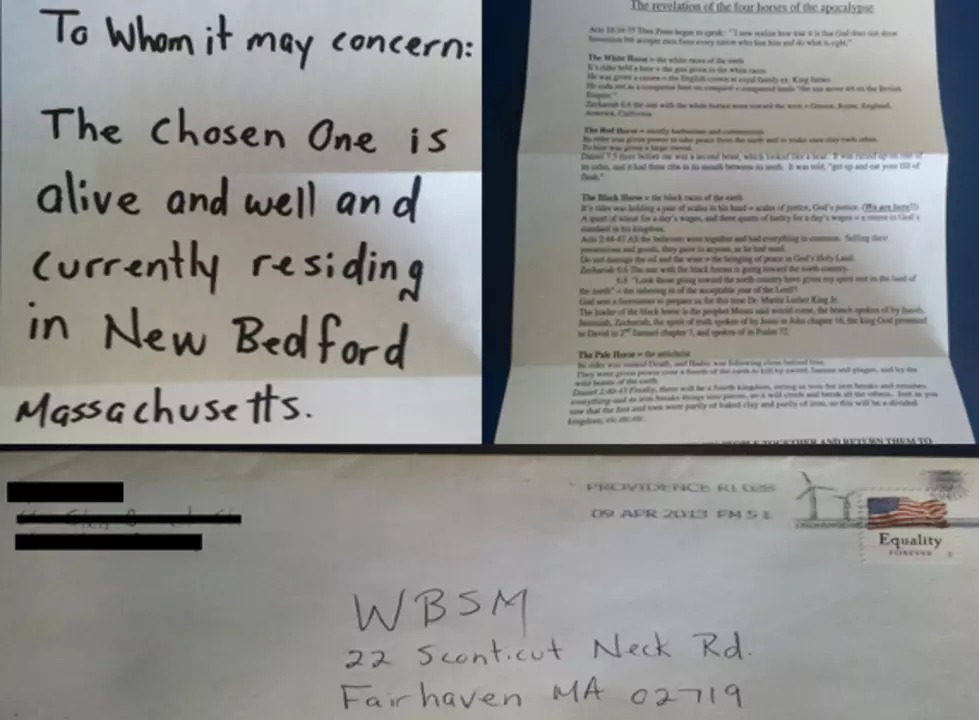 WBSM Receives Very Odd, and Creepy Letter