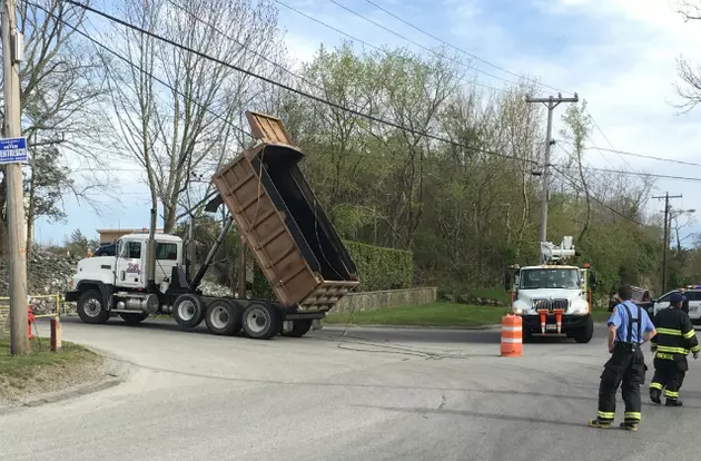 Malfunctioning Dump Truck Takes Out Power Lines in Acushnet