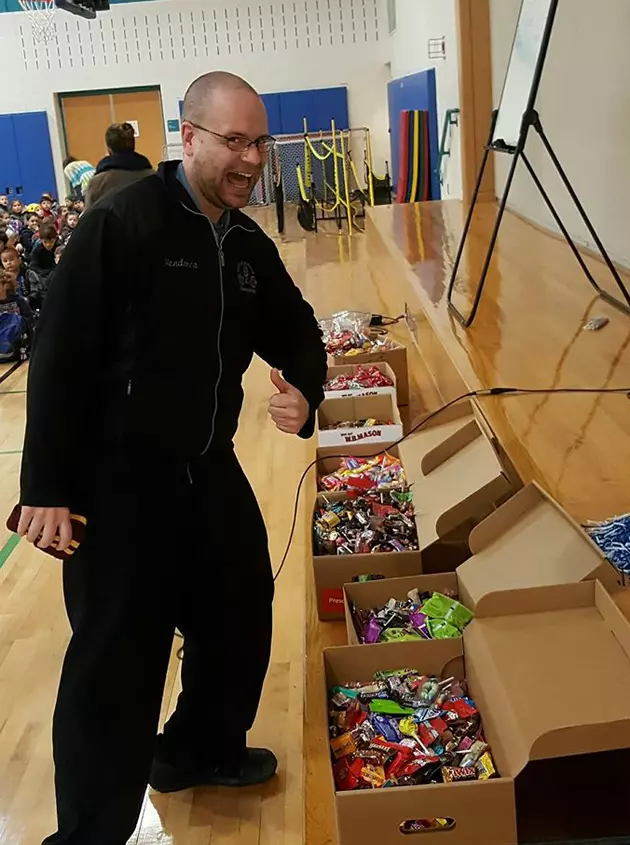 Dartmouth Police Dispatcher Collects Halloween Candy for Troops Overseas
