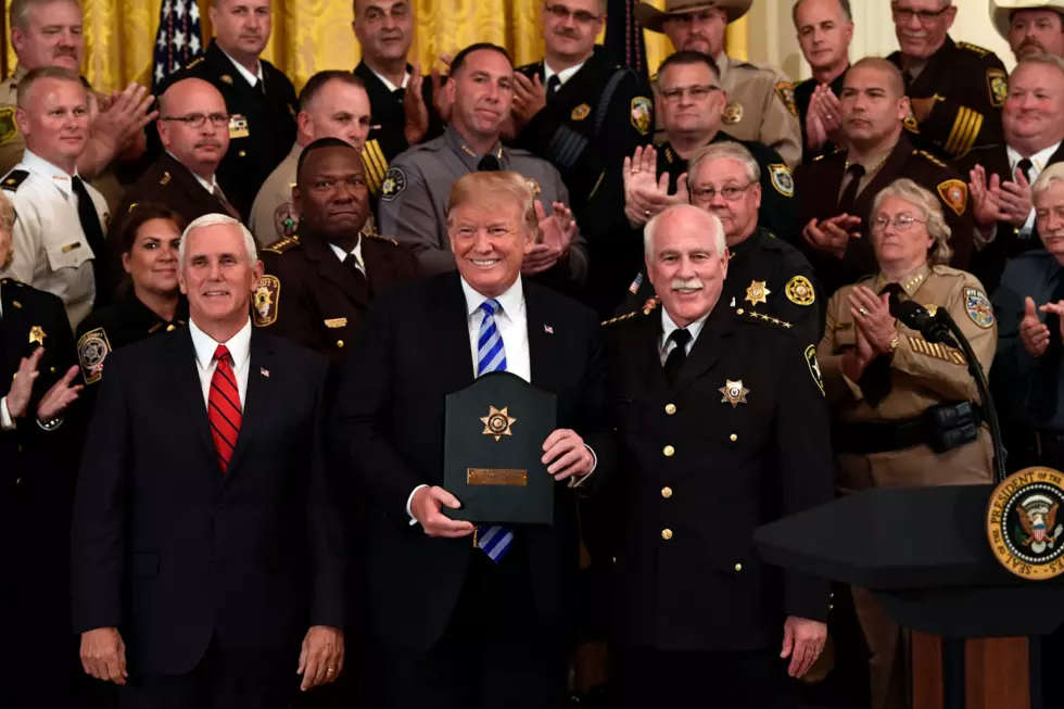 Bristol County Sheriff Presents President Trump With Plaque