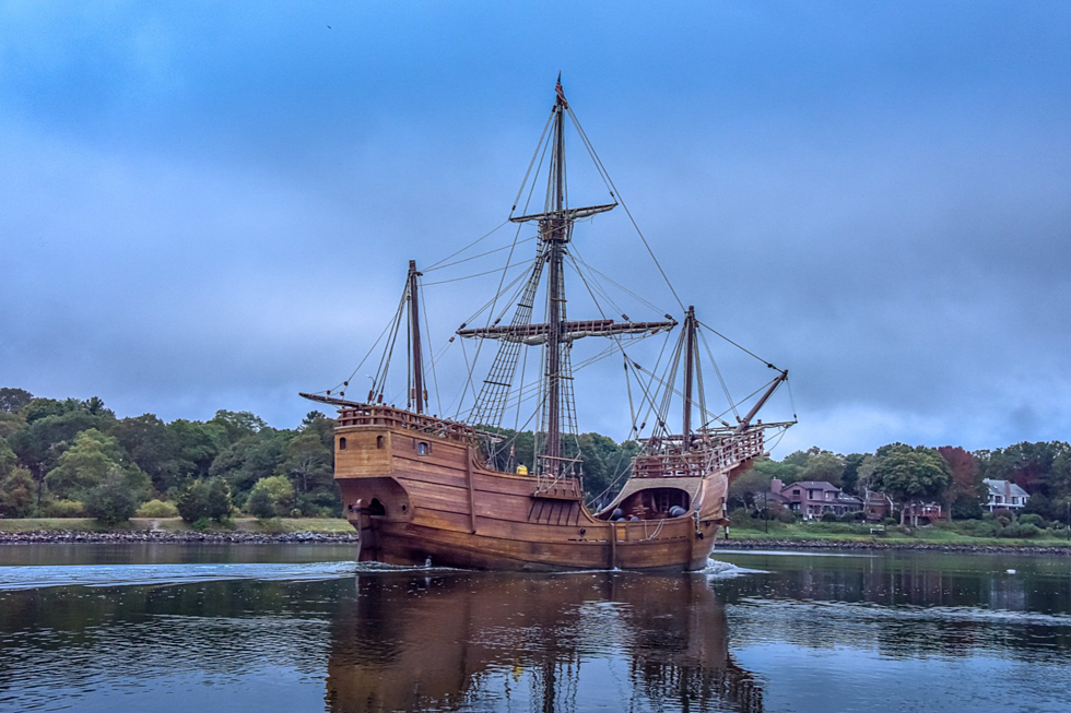 Replica of Columbus Ship Sails Through Cape Cod Canal [PHOTOS]