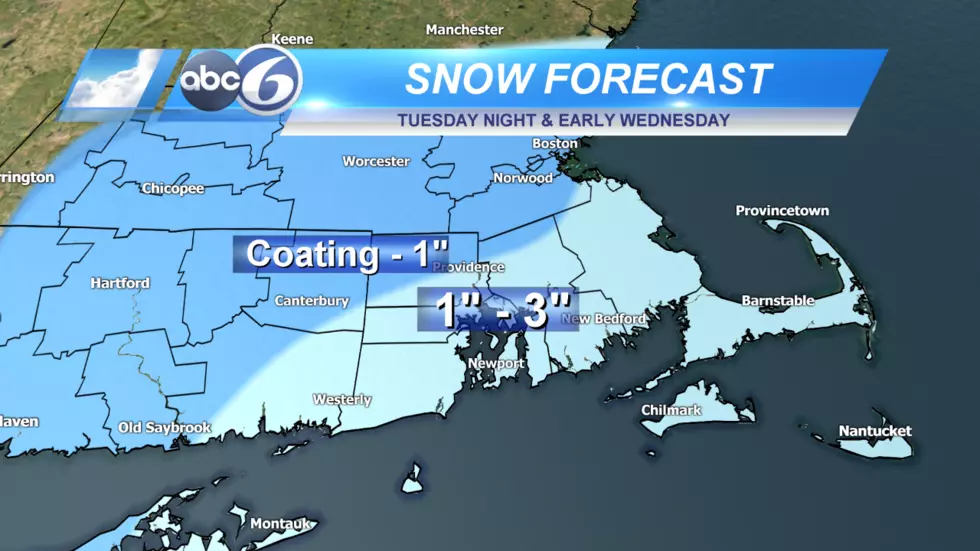 SouthCoast's First Real Snowfall of 2020 Expected Tonight