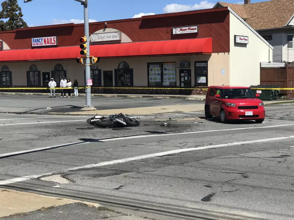 Motorcycle and Car Collide in North End