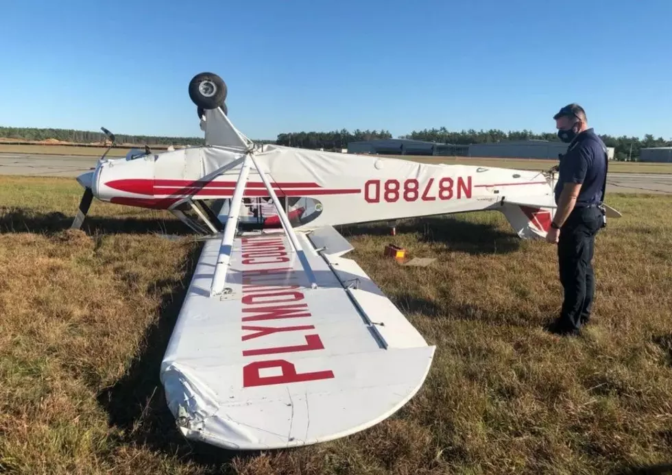 County Fire Patrol Plane Flips at Plymouth Municipal Airport