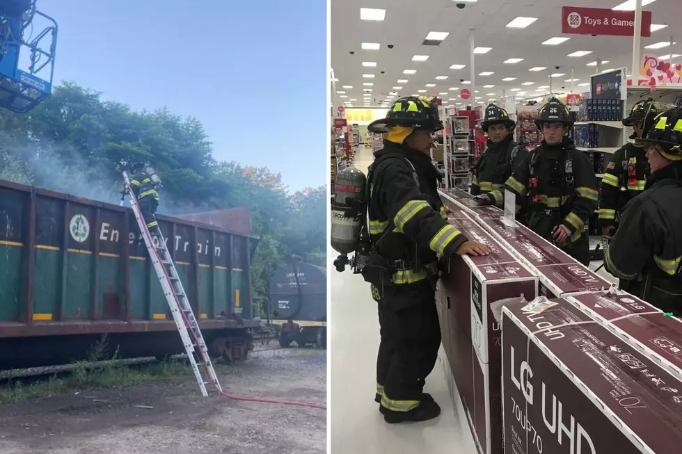 Firefighters Put Out Train Car Fire