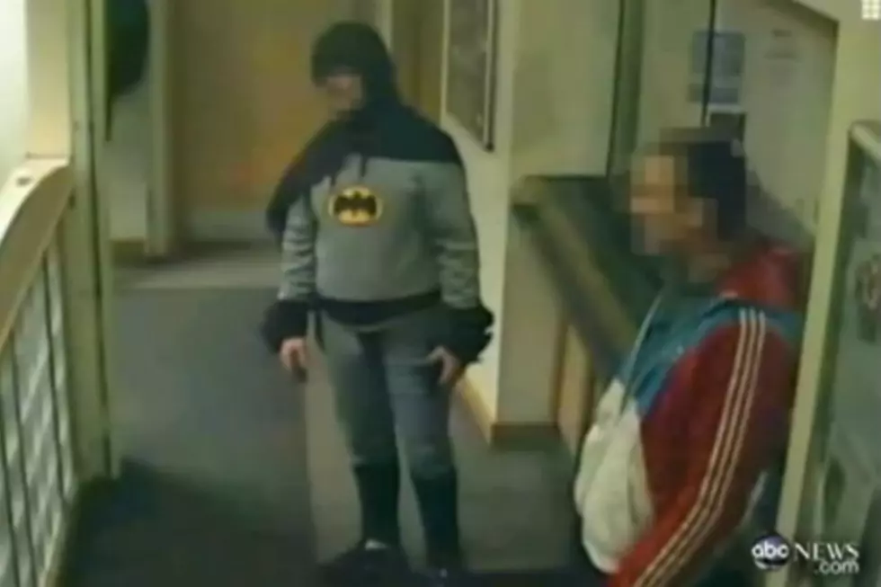 Fat Batman Drops Off Crook At Police Station [VIDEO]