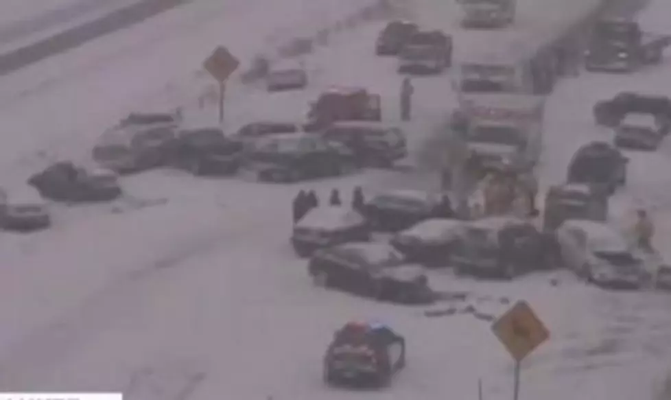 Winter Storm Causes 30 Car Pile Up