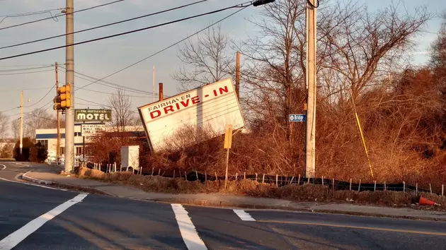 Fairhaven Drive-In Sign Falling Down