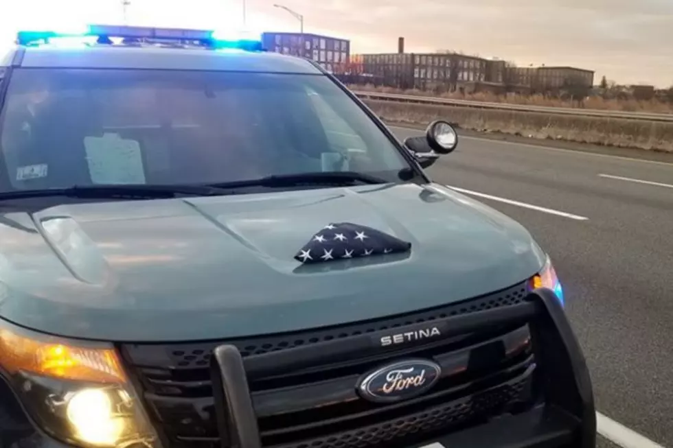 MA State Trooper Demonstrates Patriotism on Busy Fall River Highway