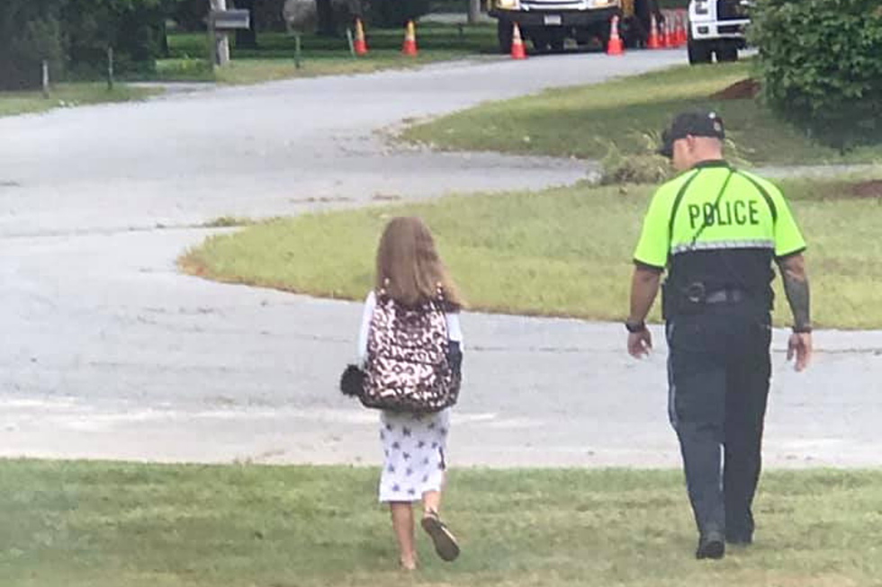 Berkley Police Officer Helps Little Girl Get to School Bus