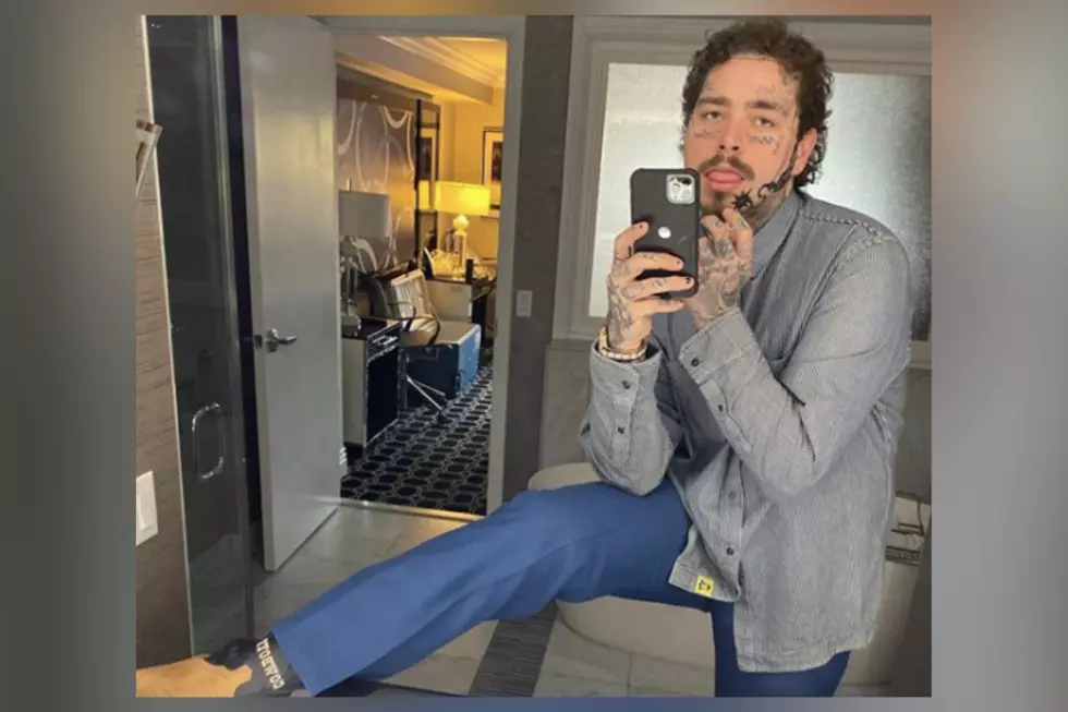 Post Malone Shows Off New Face Tattoo, Falls Off NYE Stage