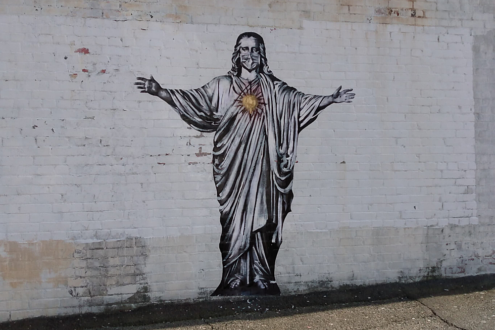 Painting of Jesus with Face Mask Suddenly Returns to New Bedford
