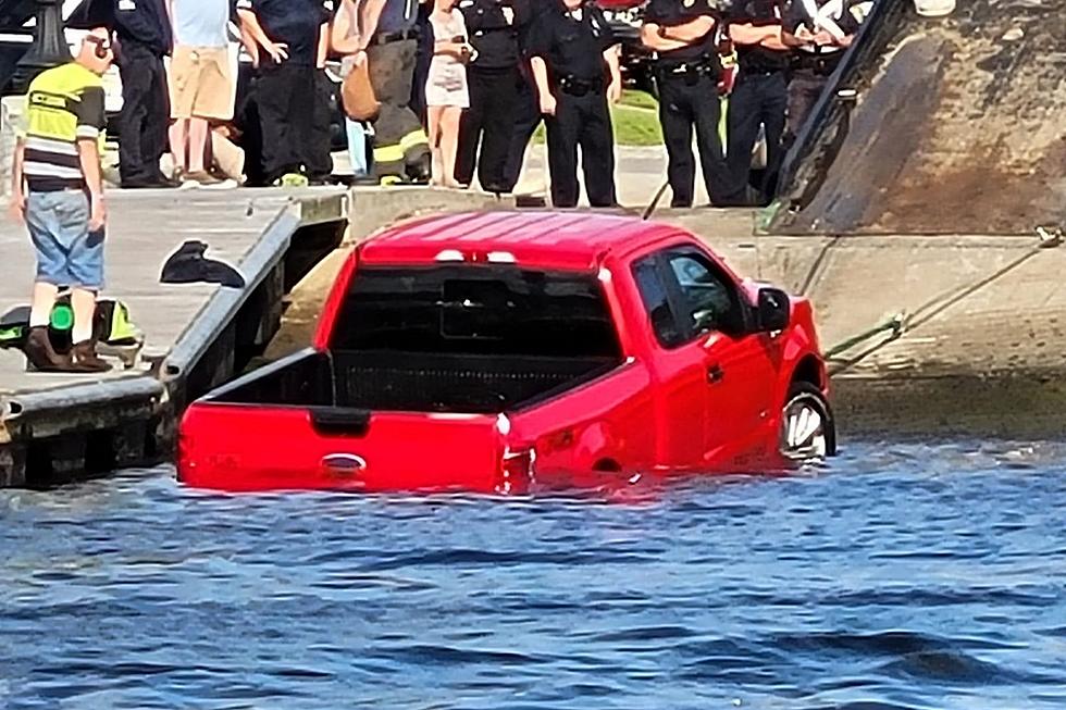 Fall River Truck Submerged After Driver Forgets to Put It in Park