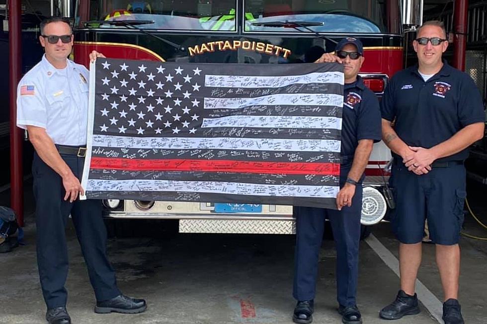 Mattapoisett Fire & Rescue the Latest Stop for Traveling American Flag