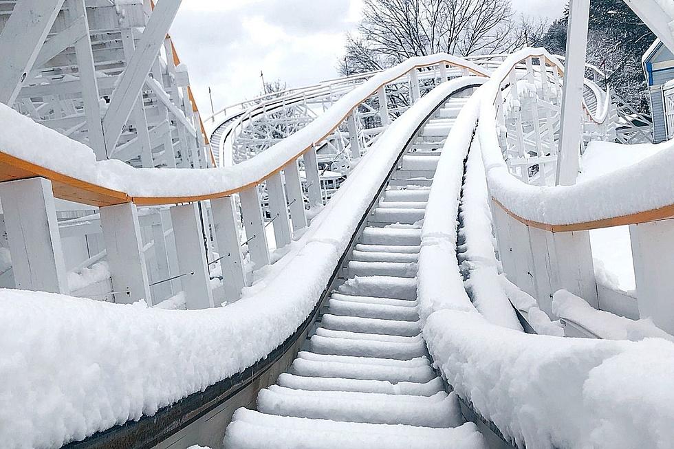 Frozen Fun as New England Theme Parks Get Covered in Snow