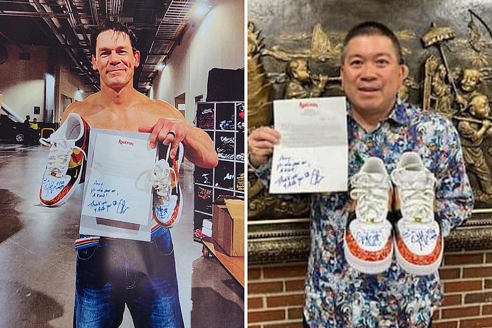 John Cena Sends His WrestleMania Sneakers Back to Saugus’ Kowloon Restaurant