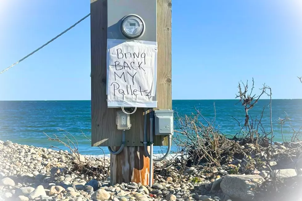 A Westport Resident Found a Strange Sign Requesting Missing Pallets on East Beach