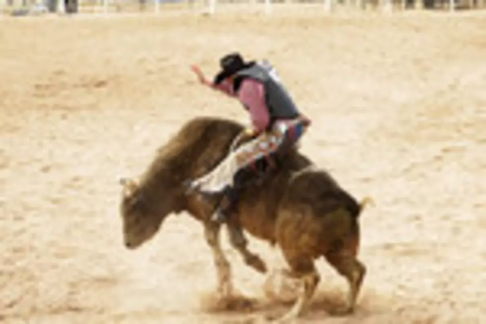 Odessa City Councilman Rides a Bull at the Sandhills Rodeo