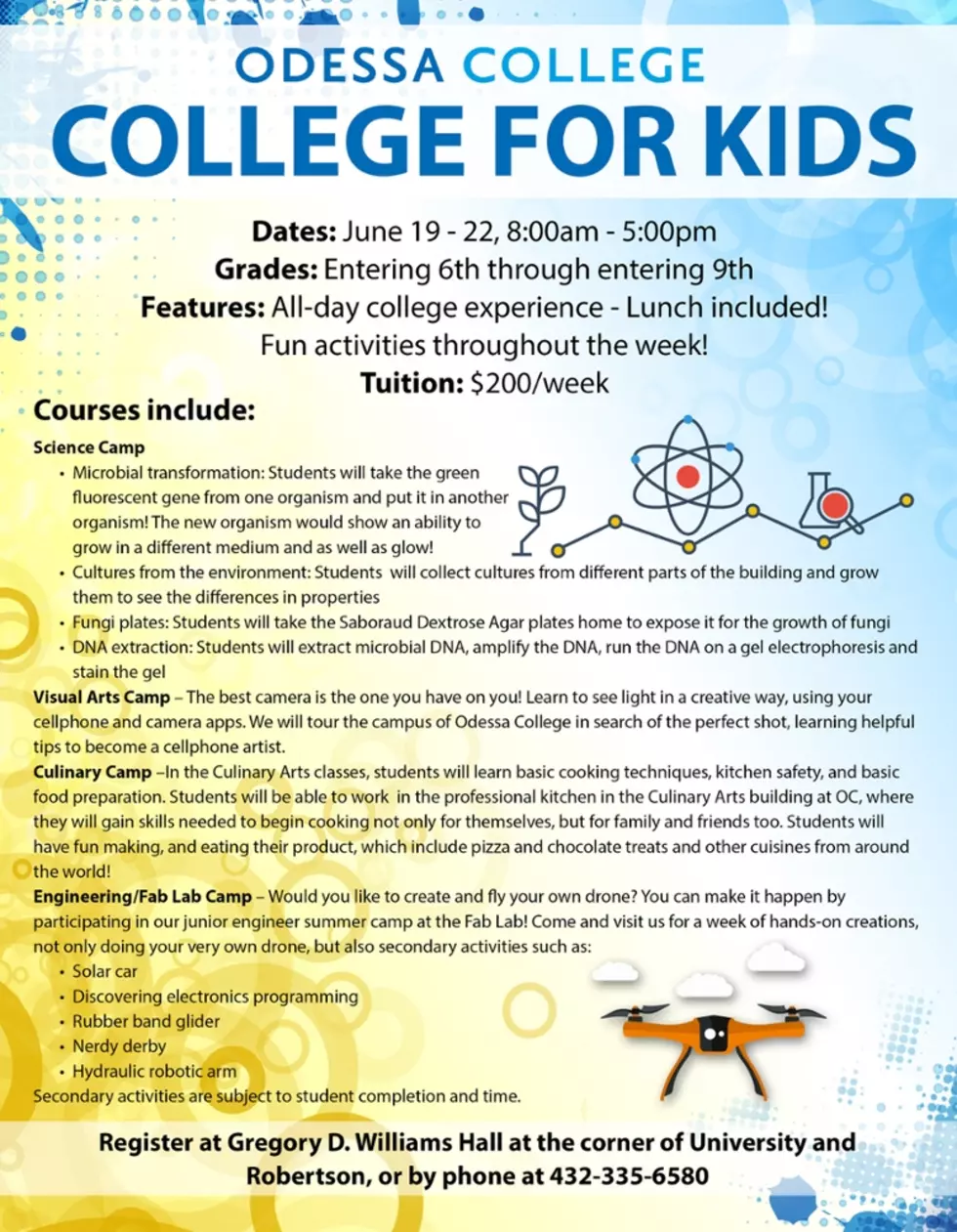 Odessa College Offers Summer College For Kids