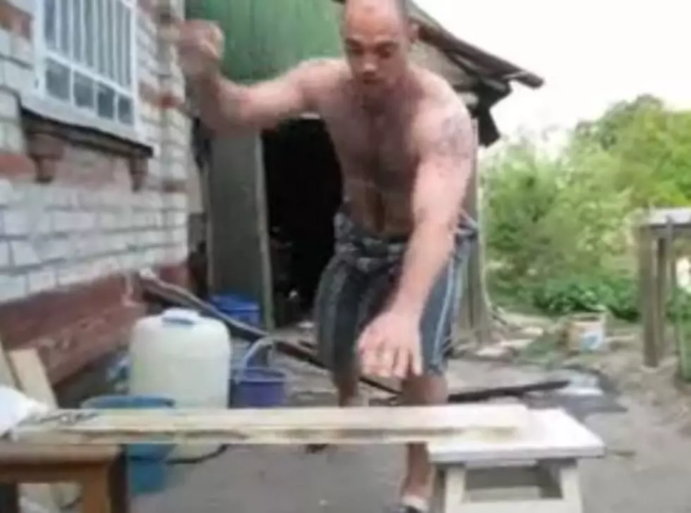 Who needs a HAMMER when you got a hand? Guy Uses His Hands [VIDEO]
