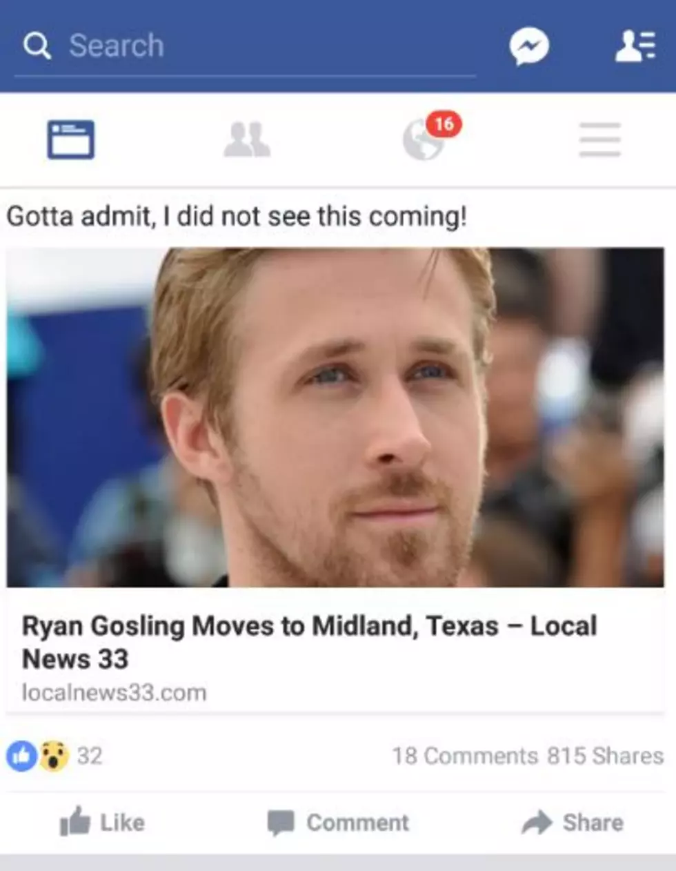 What’s With Ryan Gosling Buying House In Midland Popping Up In Facebook Newsfeeds?