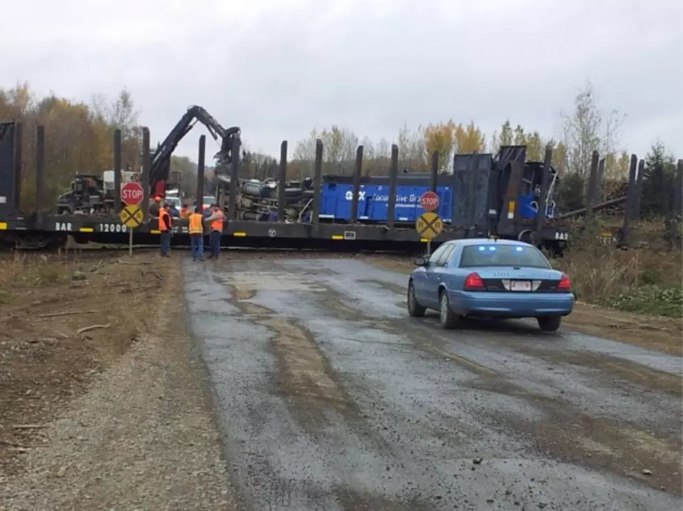 Logging Truck &Train Collide