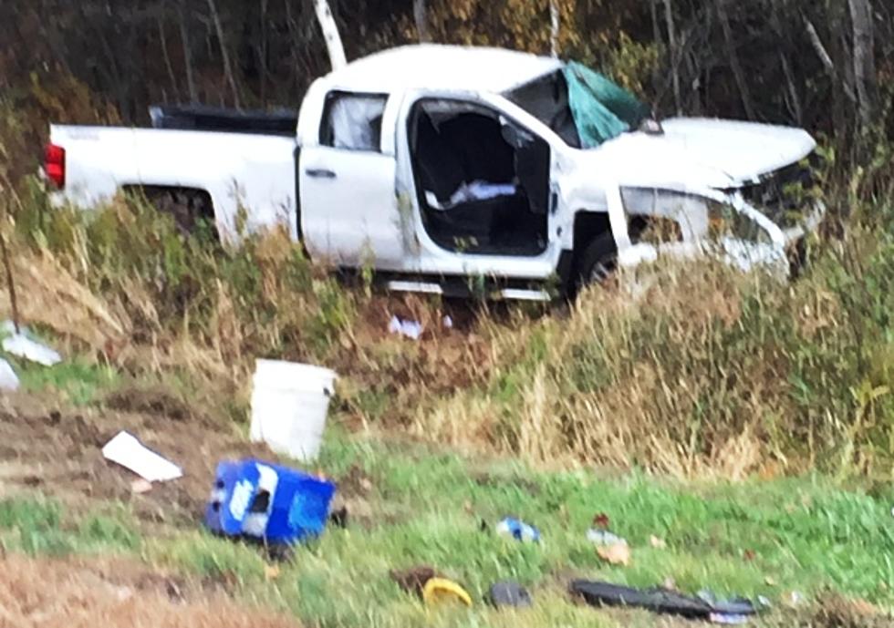 Driver is Hospitalized After Pickup Truck Flips Multiple Times on I-95 in Pittsfield [PHOTOS]