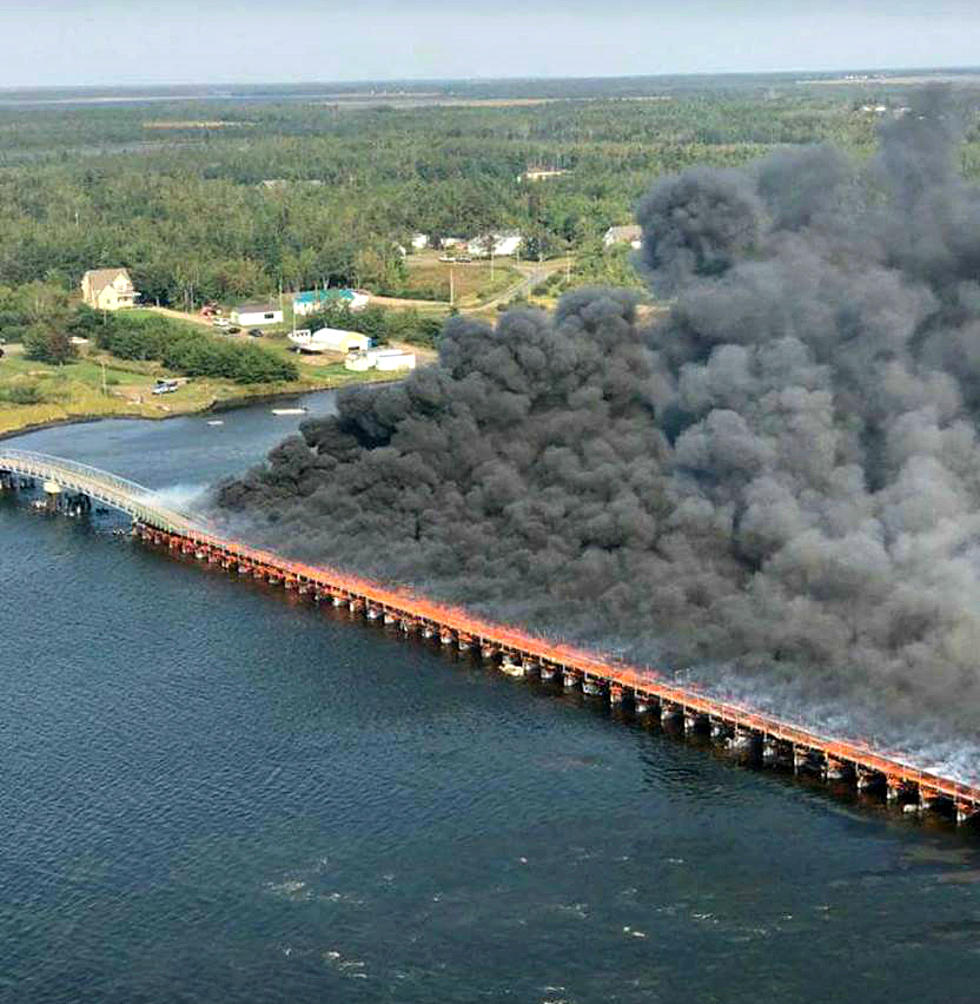 Historic Wooden Bridge on Acadian Peninsula Destroyed by Fire