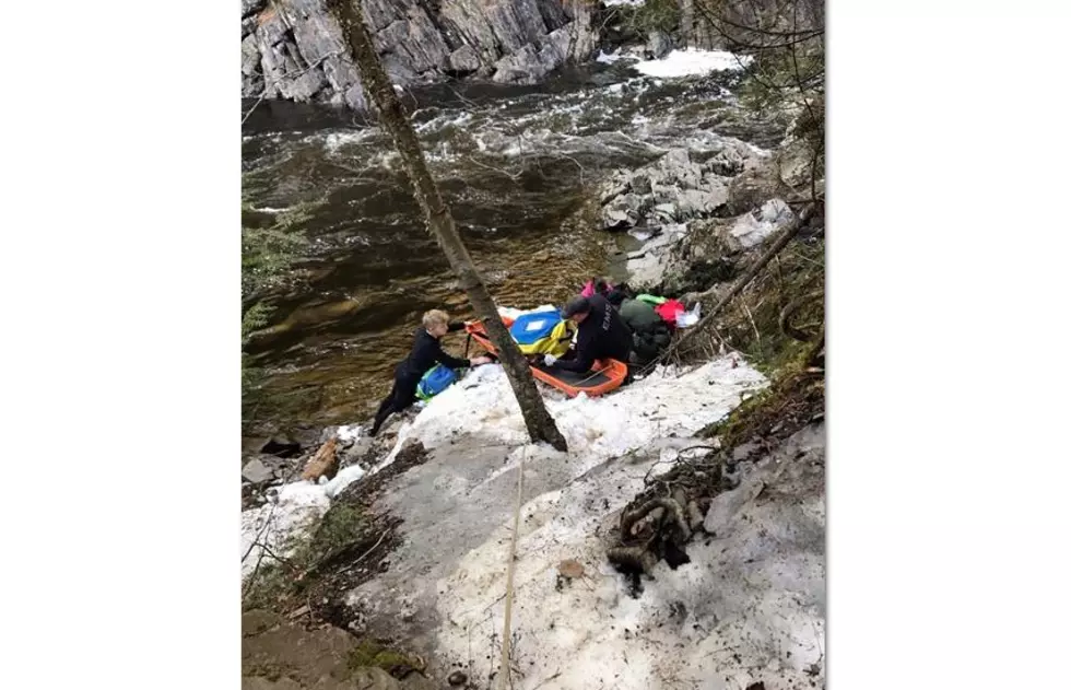 Maine Wardens Rescue Hiker at Moxie Falls