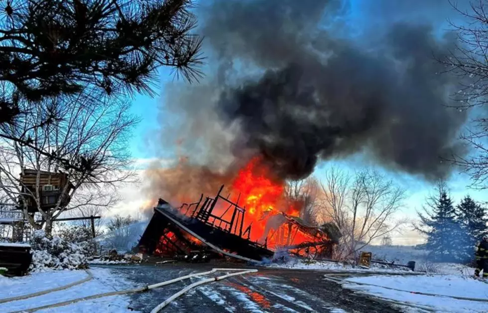 Multiple Departments Battle Fully Involved Fire in Woodland, Maine