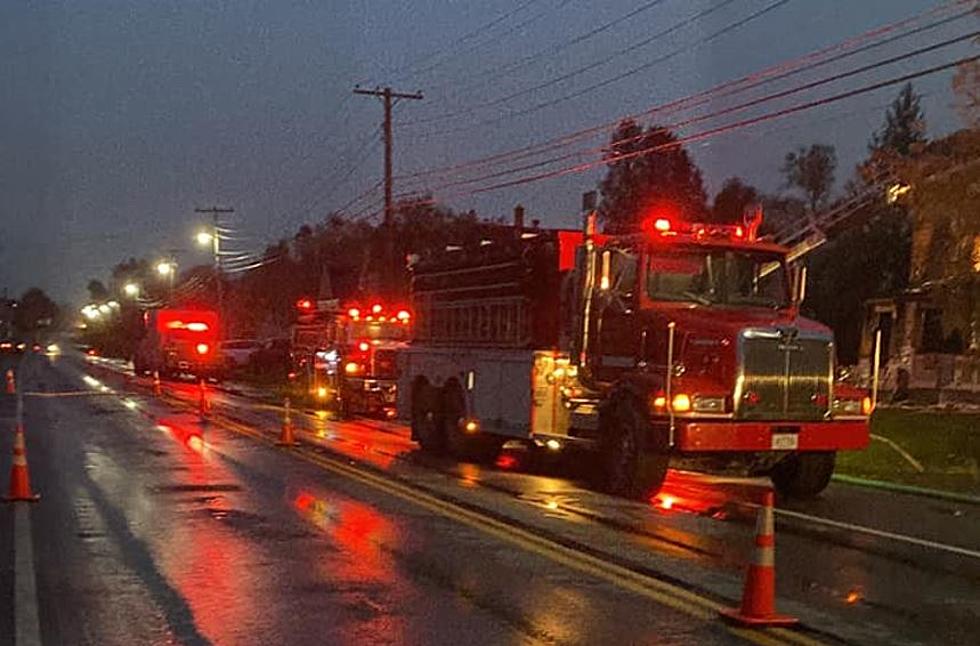 Firefighters Battle Fire in Van Buren, Maine