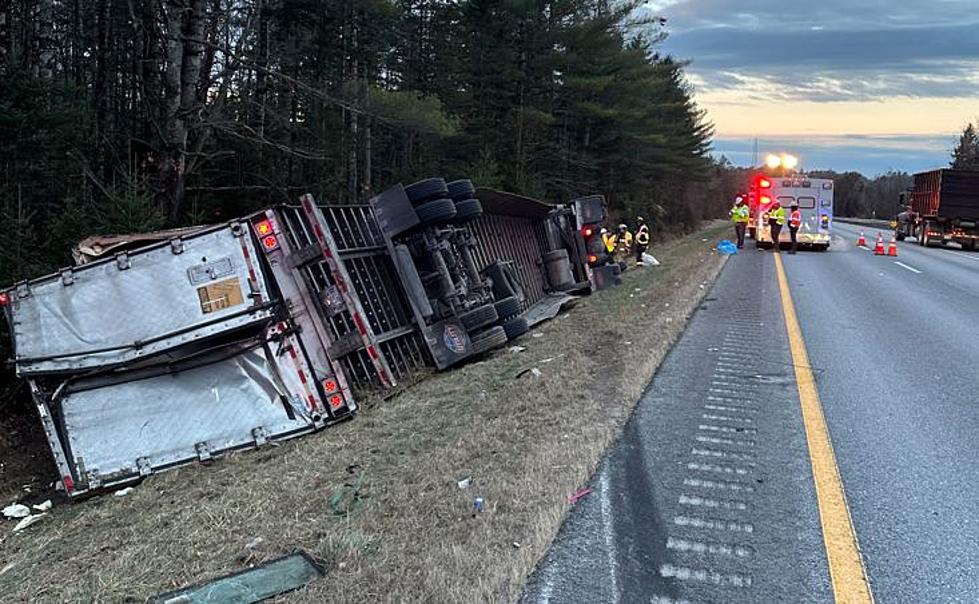 Driver Pinned under Tractor-Trailer after Rollover Crash in Maine