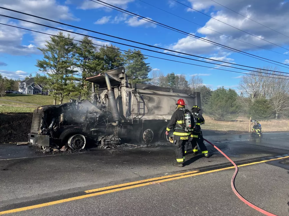 Dump Truck was Engulfed in Flames in Maine