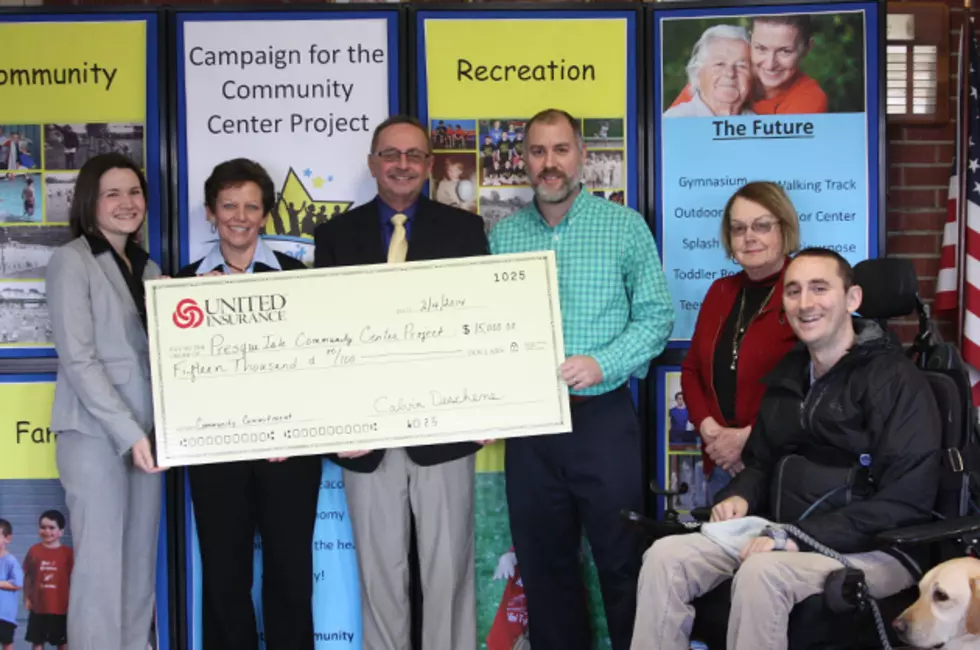 United Insurance Donates $15,000 to Presque Isle Community Center Project