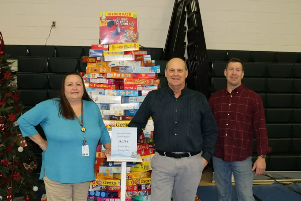 Cereal Box Giving Tree to Help Feed County Children