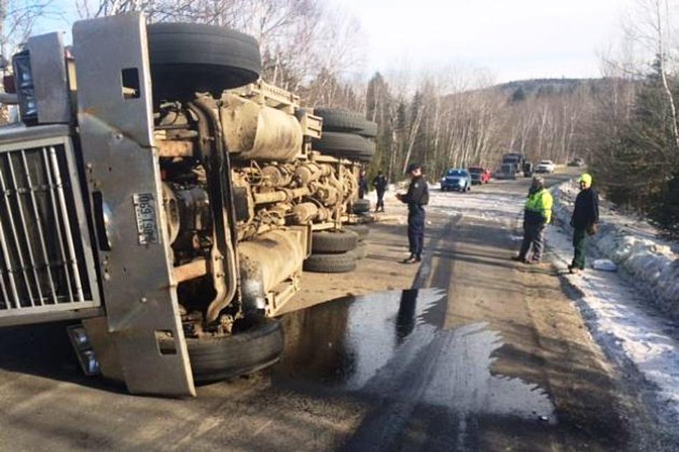 Driver Injured in Logging Truck Rollover in Orient, Maine