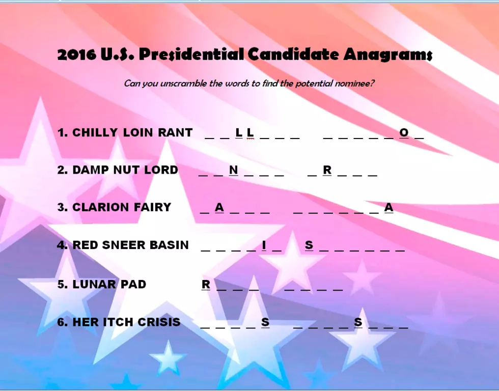 2016 Presidential Candidate Anagrams