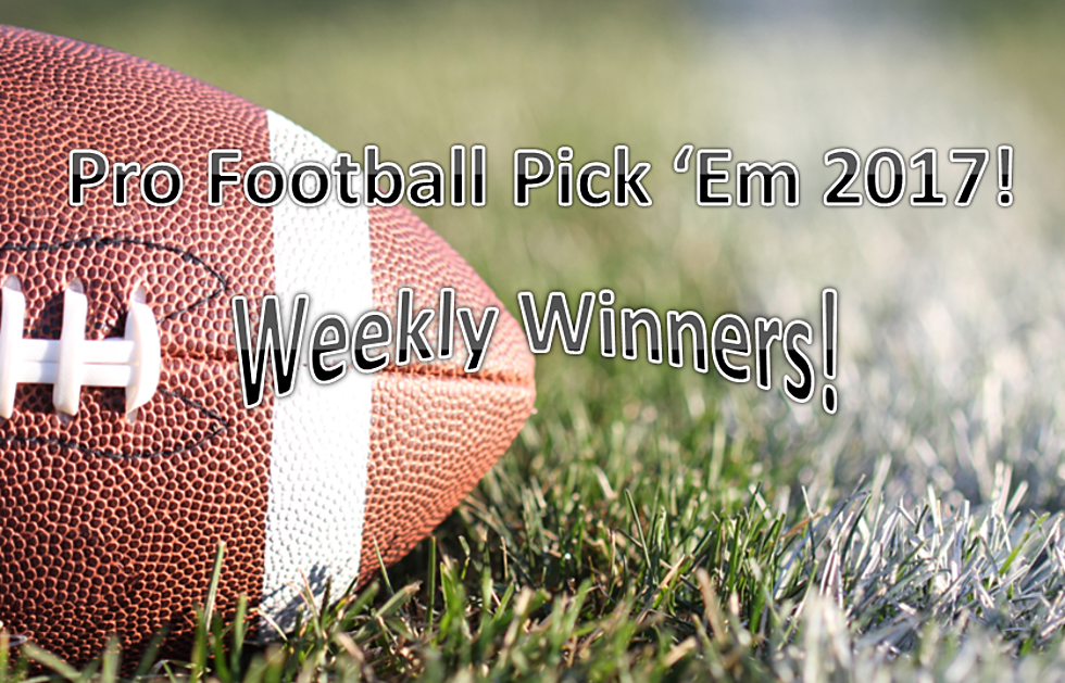 Week 9: Pro Football Pick ‘Em 2017 Weekly Winners!