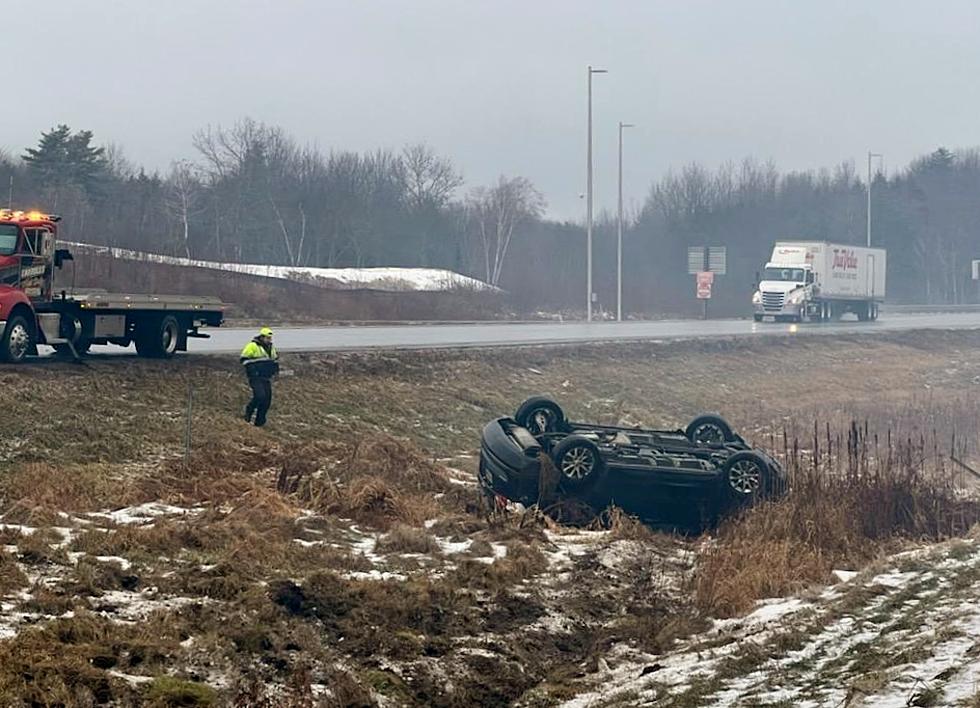 A Wintry Mix Leads to a Spate of Crashes on I-95 Below Bangor