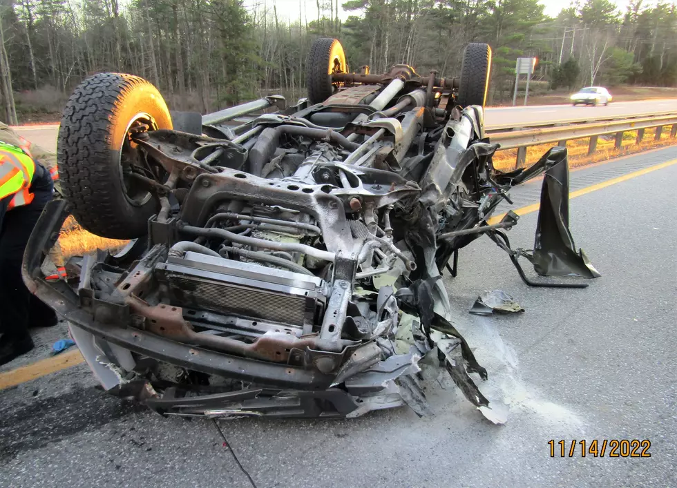 Driver Hospitalized After Rollover Crash on I-95 in Auburn, Maine