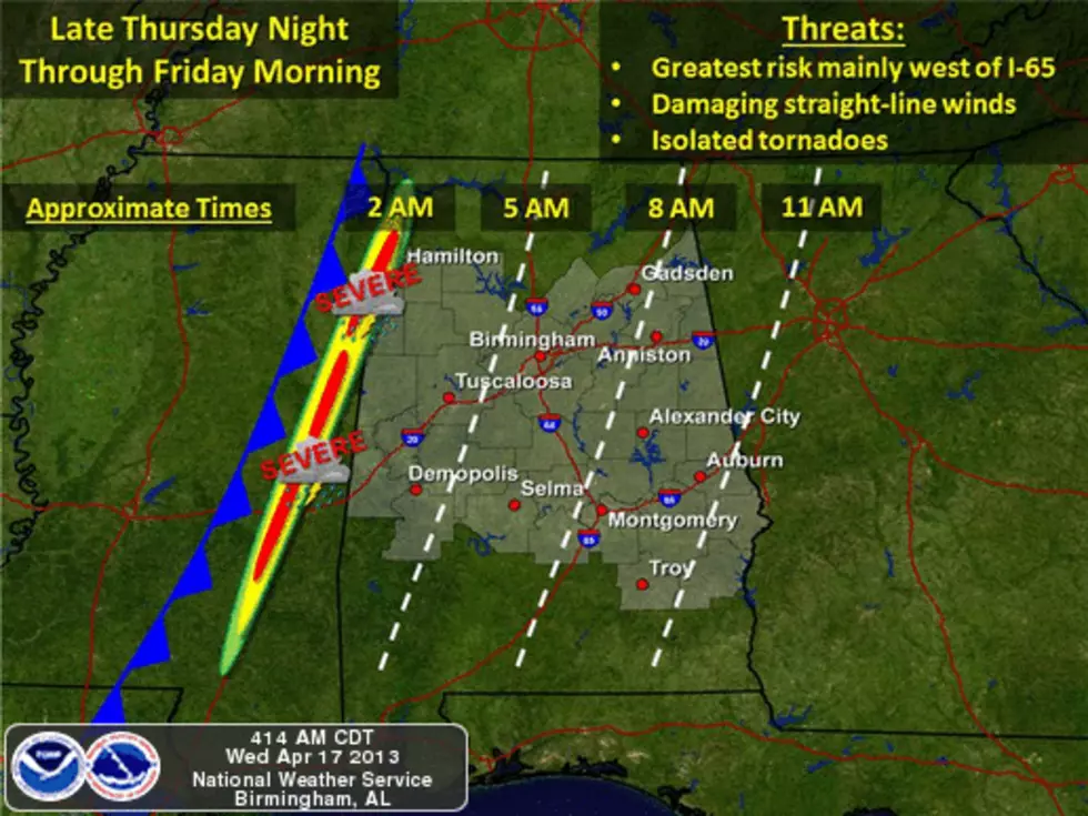 Severe Storms Likely Late Thursday Night and Early Friday Morning