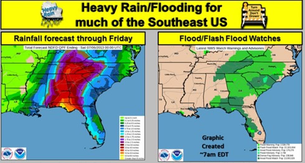 Heavy Rainfall Expected Independence Day and Through the Weekend