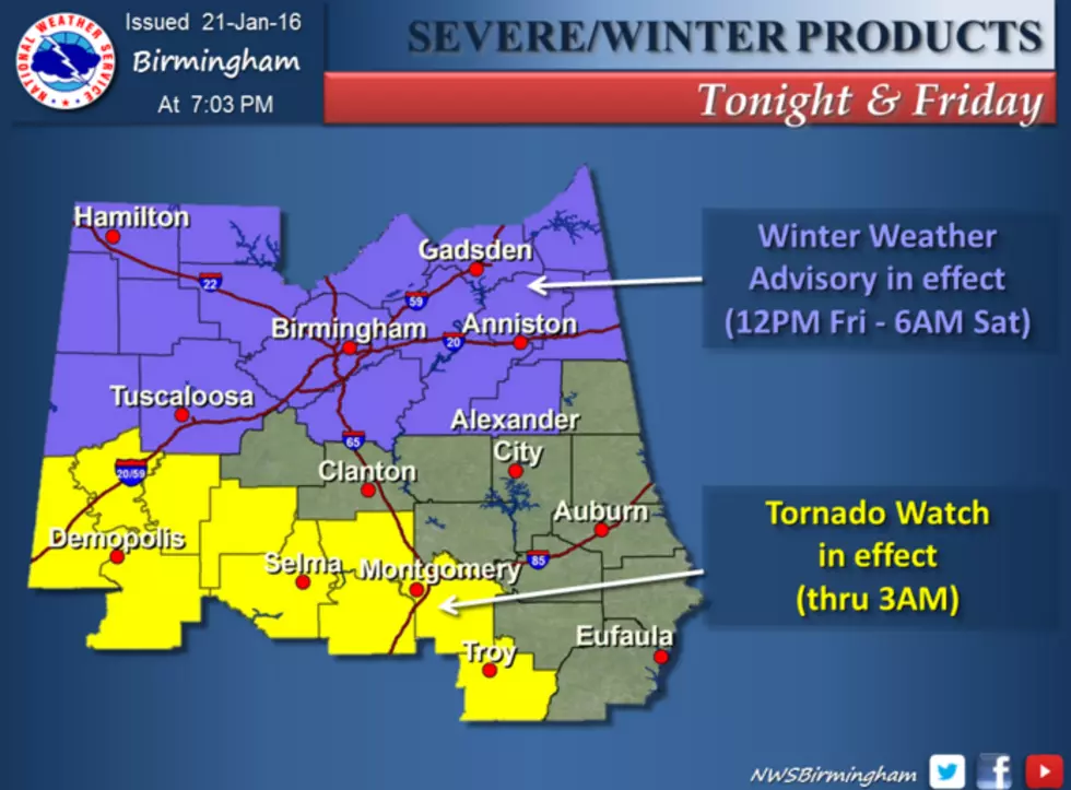 Tornado Watch Issued for Some West Alabama Counties