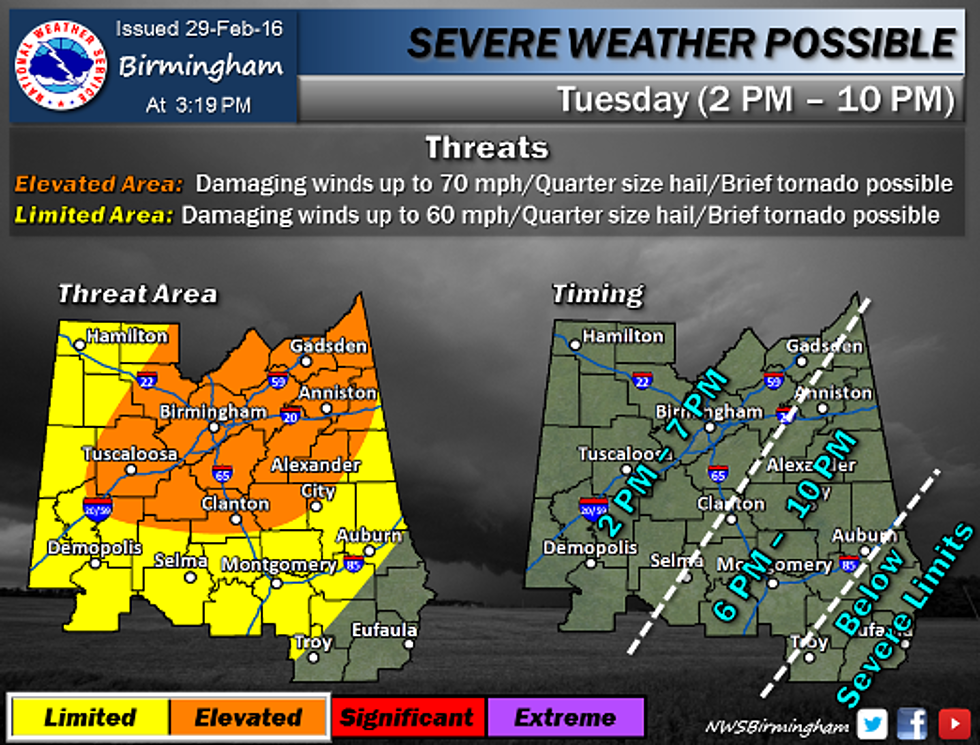 Severe Weather Possible in Alabama Tomorrow [VIDEO]