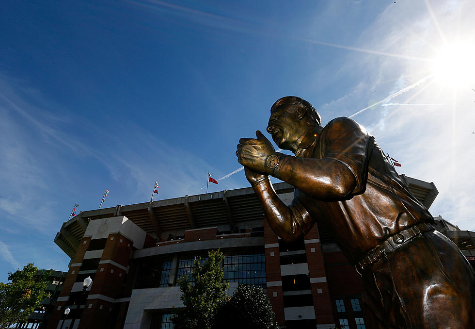 Tennessee Fan Tweets Photo Pretending to Urinate on Nick Saban’s Statue [NSFW]