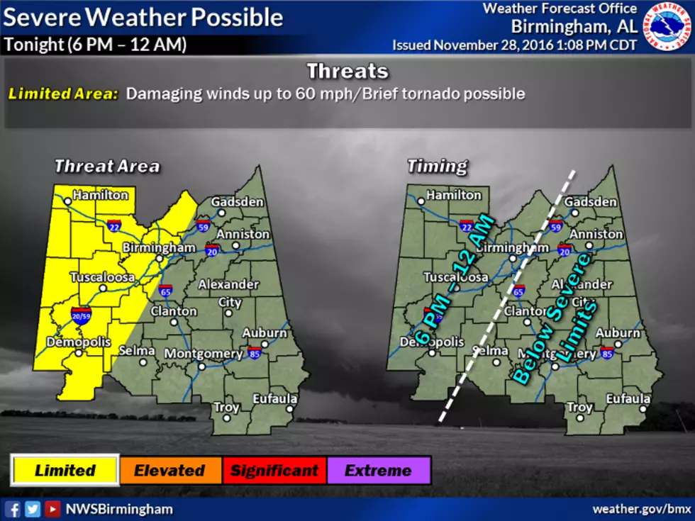 Severe Storms Likely This Evening and Tuesday Night [UPDATED]