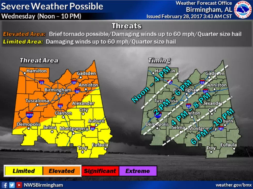 Tornadoes, Damaging Winds Possible Tomorrow [VIDEO]