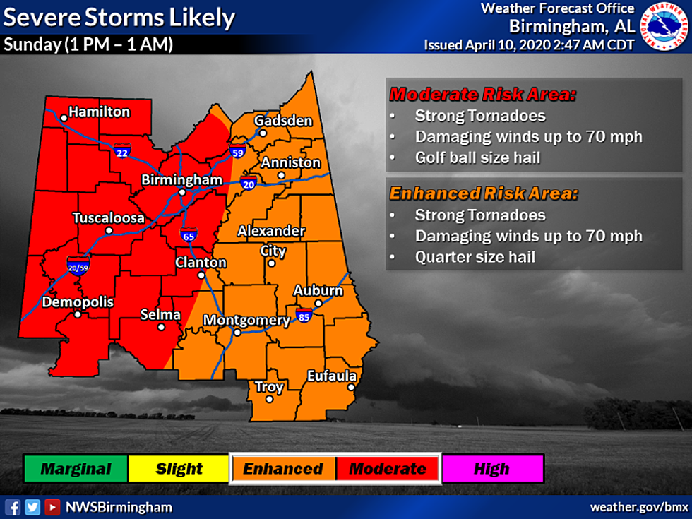 Potentially Dangerous Severe Weather Outbreak Possible Easter Sunday