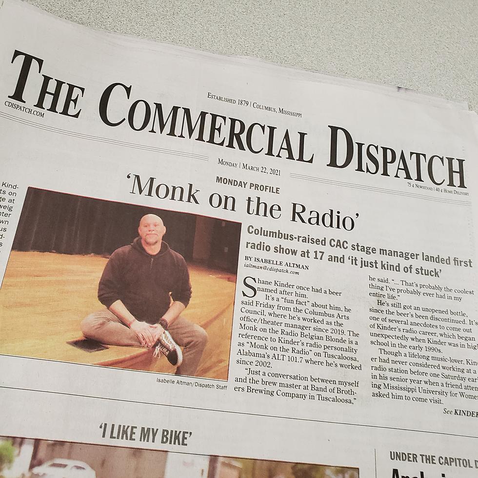 Monk Makes the Front Page of Hometown Newspaper